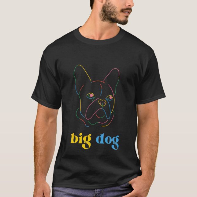 La camiseta del perro grande corre con una camiset (Anverso)