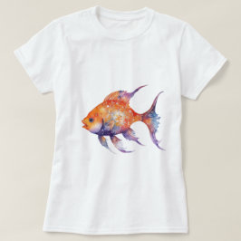 La camiseta del pez dorado muy preocupado