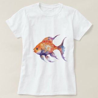 La camiseta del pez dorado muy preocupado