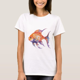 La camiseta del pez dorado muy preocupado