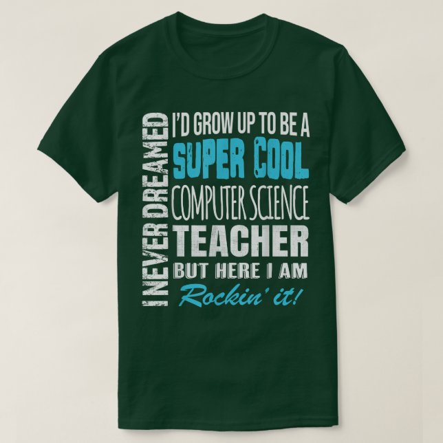 La camiseta del profesor de ciencias de la computa (Diseño del anverso)