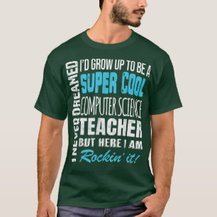 La camiseta del profesor de ciencias de la computa