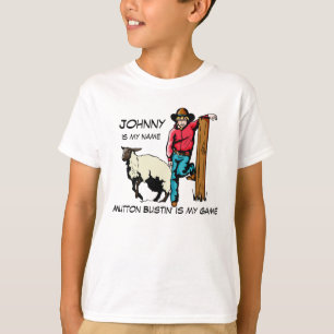 La camiseta del rodeo del tipo del cordero