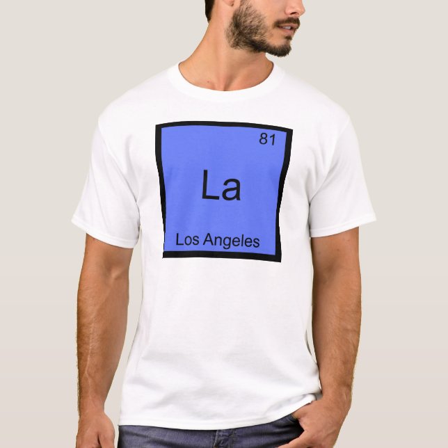 La - Camiseta del símbolo del elemento químico de  (Anverso)