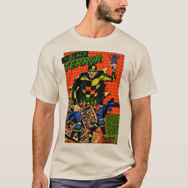 La camiseta del terror negro de los años 40 (Anverso)
