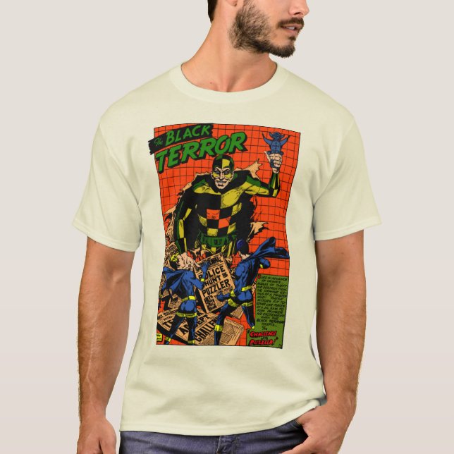 La camiseta del terror negro de los años 40 (Anverso)