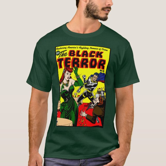 La camiseta del terror negro de los años 40 (Anverso)