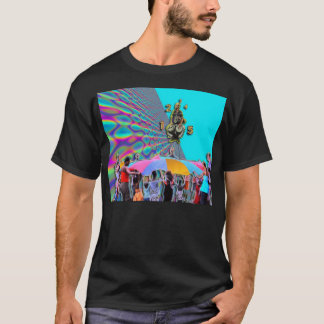 La camiseta del trampolín del arco iris
