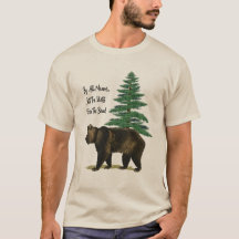La camiseta divertida de los hombres del oso