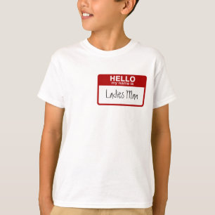 La camiseta divertida de los niños, hola mi nombr