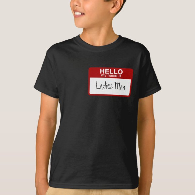 La camiseta divertida de los niños, hola mi nombre (Anverso)