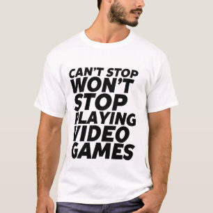 La camiseta divertida del videojugador no puede