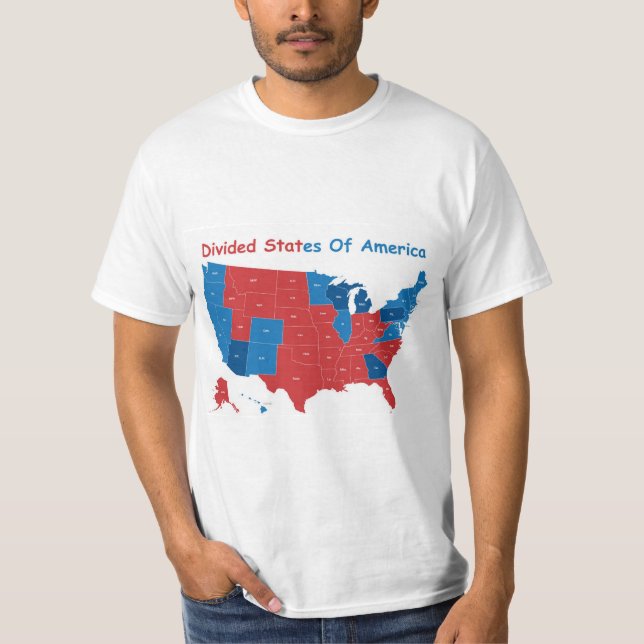 La camiseta dividida de Estados Unidos es graciosa (Anverso)