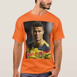 La camiseta es de color naranja.