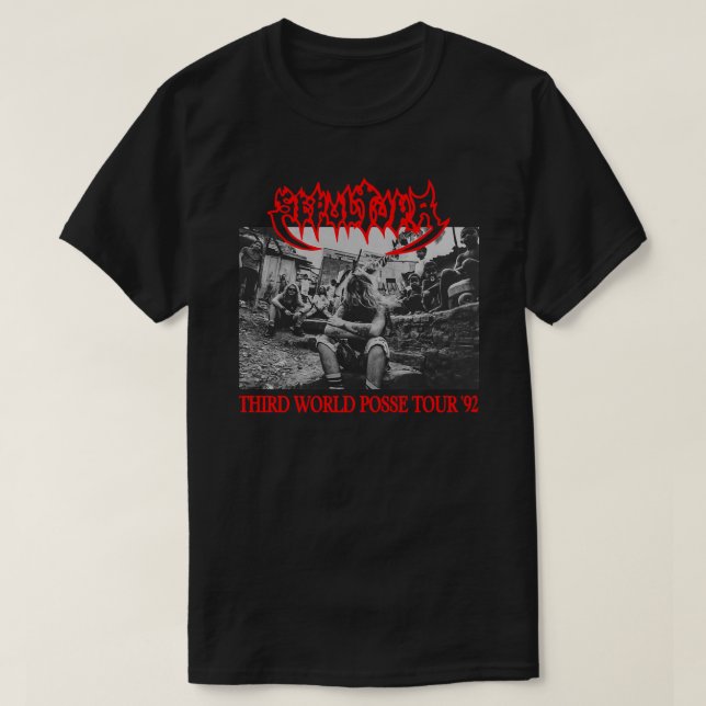 La camiseta esencial del tercer mundo de Sepultura (Diseño del anverso)