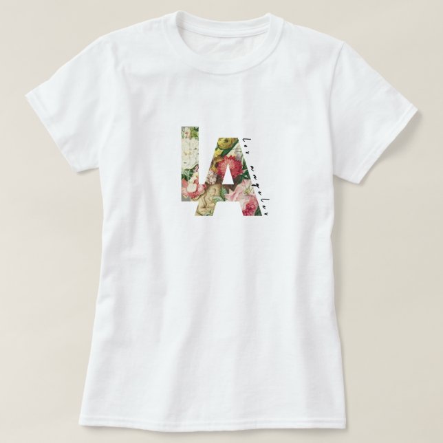 La camiseta floral Tri-Blend de Los Ángeles (Diseño del anverso)