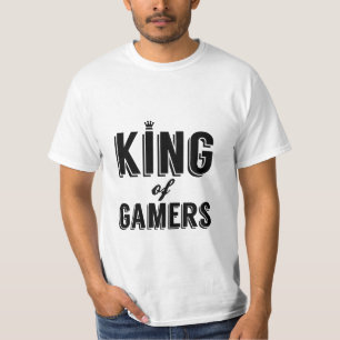 La camiseta geek de los juegos de video del Rey de