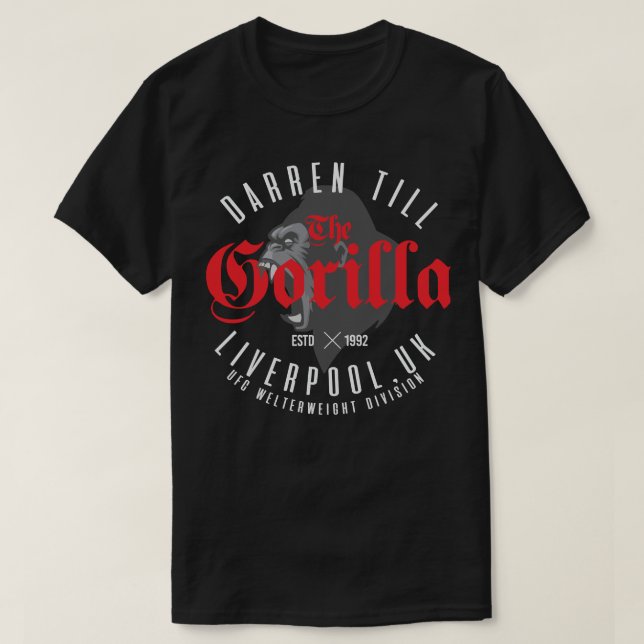 La camiseta    Gorila Darren hasta clásica (Diseño del anverso)