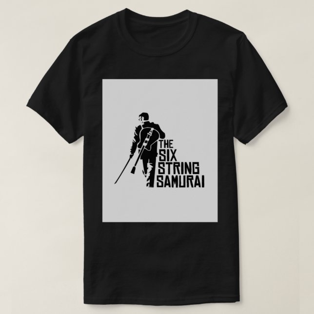 La camiseta gráfica de seis cuerdas de Samurai (Diseño del anverso)