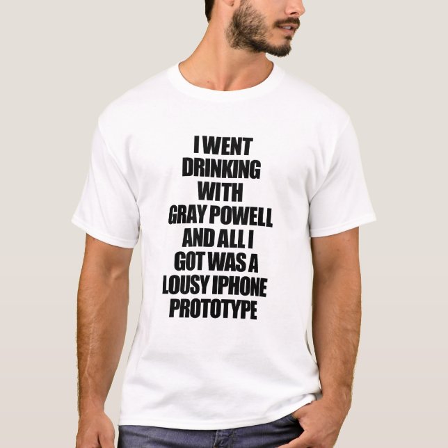 La camiseta gris oficiosa del iPhone de Powell (Anverso)