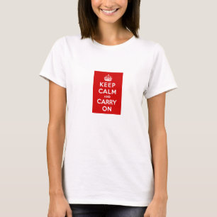 La camiseta guarda calma y continúa