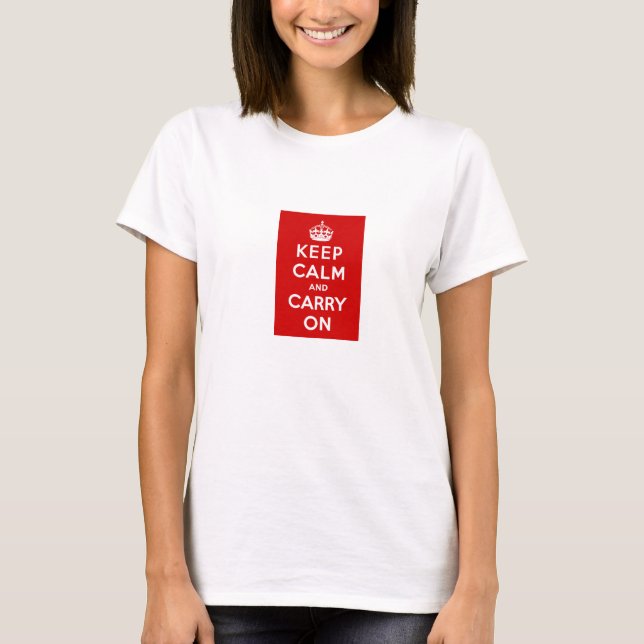 La camiseta guarda calma y continúa (Anverso)