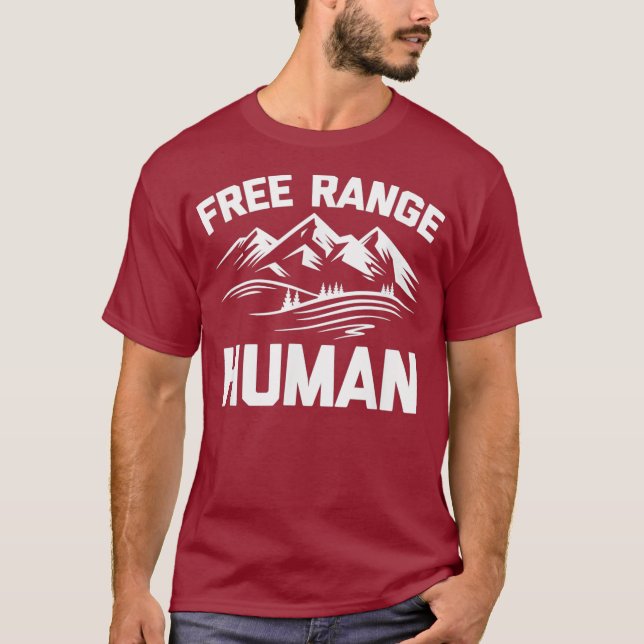 La camiseta humana de Free Range es graciosa dicie (Anverso)