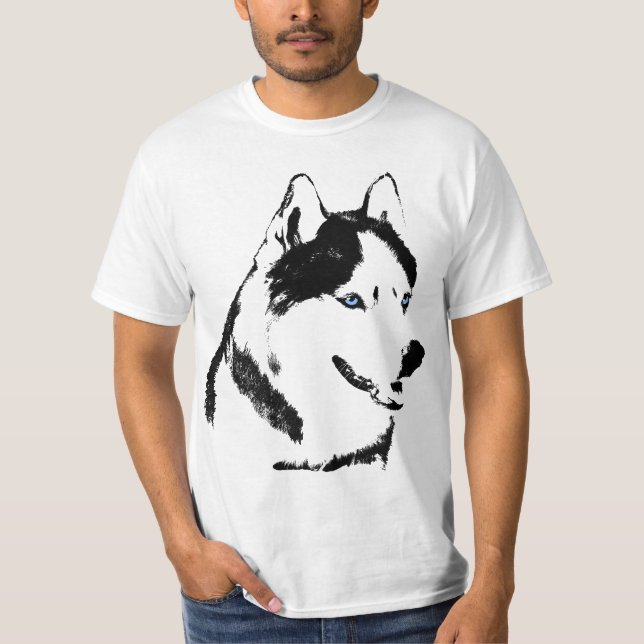 La camiseta Husky Wolf Husky Tee Sled Perro Camise (Anverso)