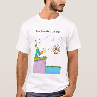 La camiseta impar de la aleta del gato del pelotón