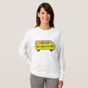 La camiseta larga de la manga del autobús del amo