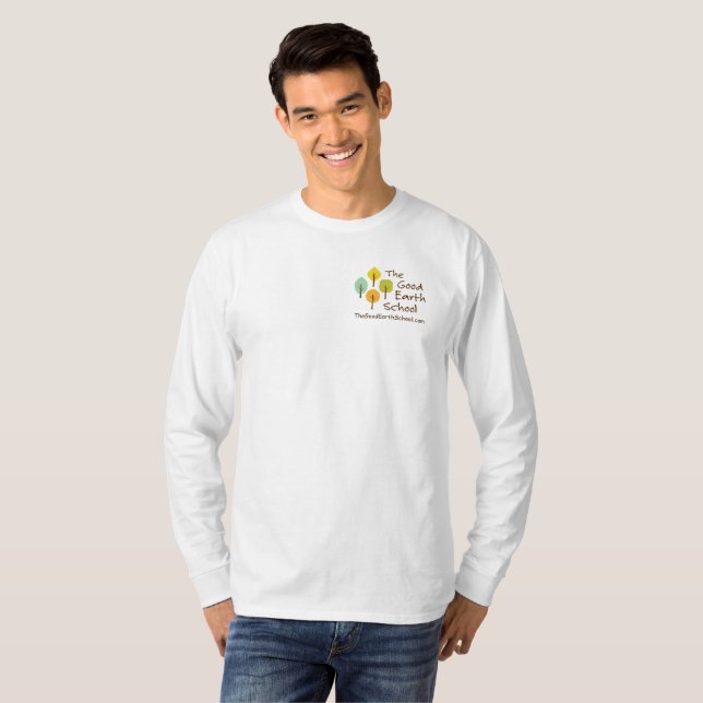 La camiseta larga para hombre de la manga de la (Anverso completo)