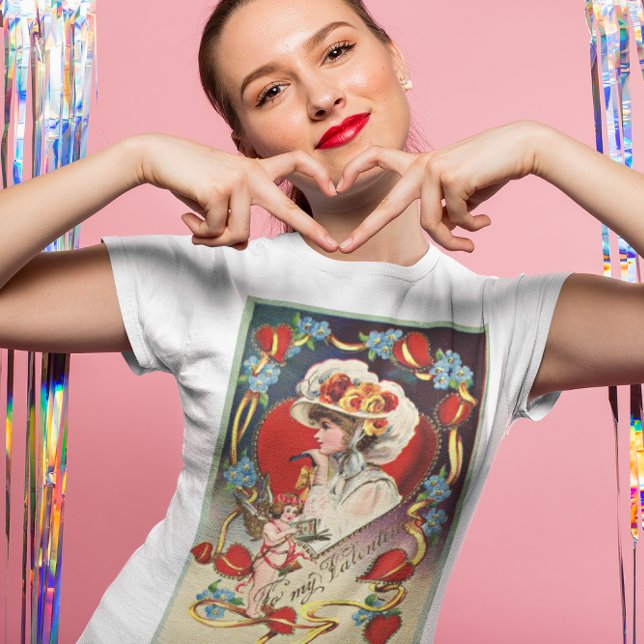 La camiseta ligera de la mujer de San Valentín (Vintage Lady My Valentine Women's Light T-shirt)