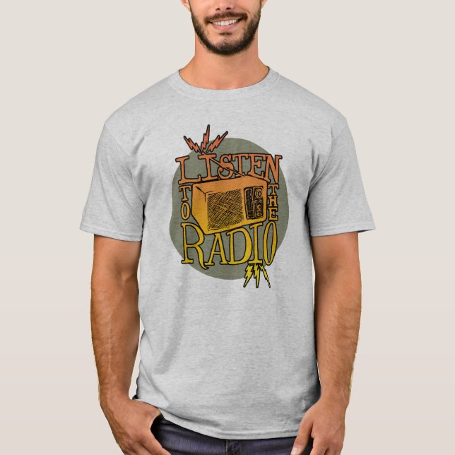 La camiseta ligera de radio de los hombres (Anverso)