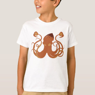 La camiseta ligera del niño del calamar gigante