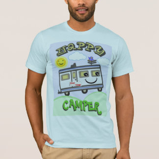 La camiseta linda de los hombres el acampar/del