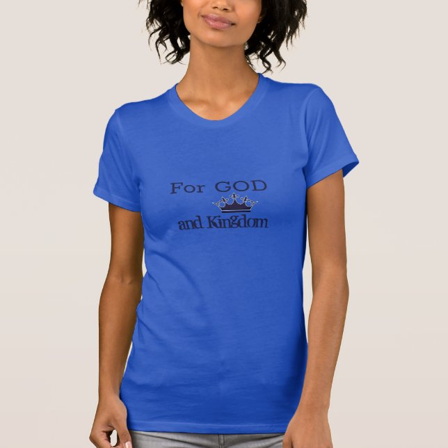 La camiseta más alta de las mujeres por Dios y el  (Anverso)