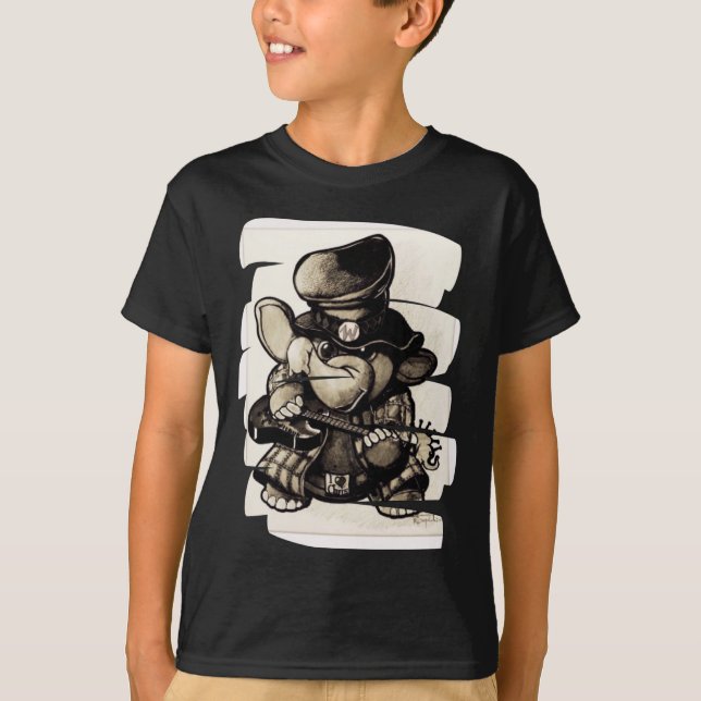 La camiseta metalizado del niño de la pincelada de (Anverso)