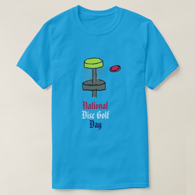 La camiseta nacional del día del golf del disco (Diseño del anverso)