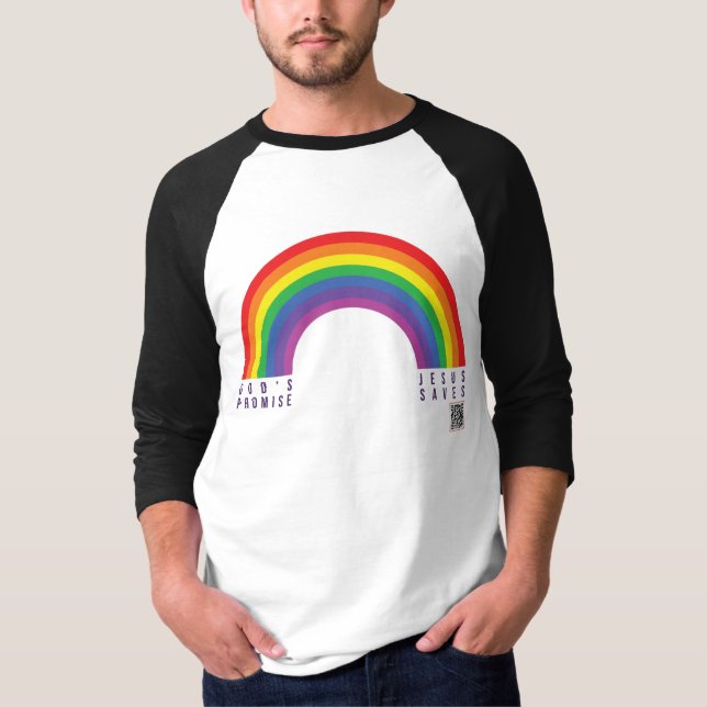 La camiseta negra de la bola negra del arcoiris de (Anverso)