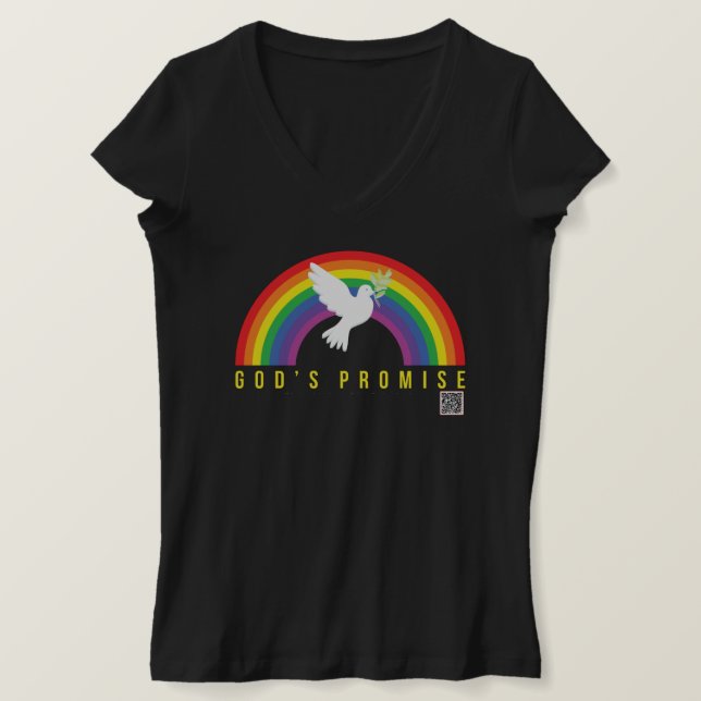 La camiseta negra de las mujeres con camiseta arco (Anverso del diseño)