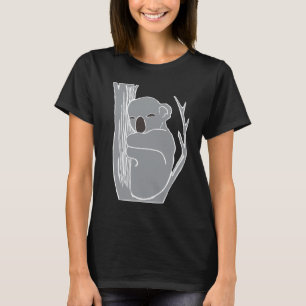 La camiseta negra de las mujeres soñolientas de l