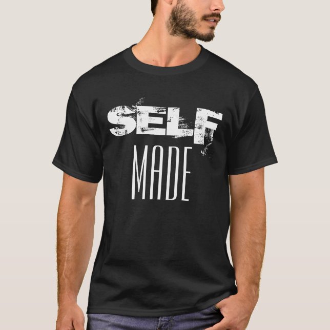 La camiseta negra de los hombres hechos "uno (Anverso)