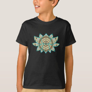 La camiseta negra del niño Lotus y del bebé