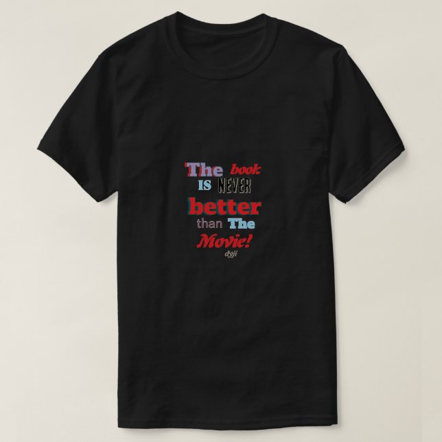 La camiseta no es mejor que el libro (Diseño del anverso)
