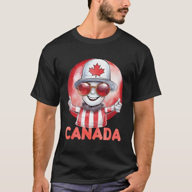 La camiseta norteamericana canadiense es un bote d (Anverso)
