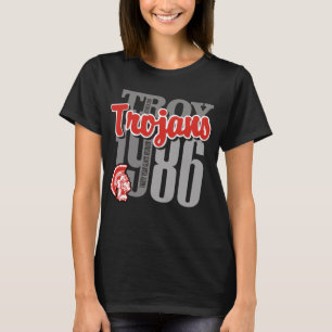 La camiseta oscura 1986 de la mujer de los Trojan