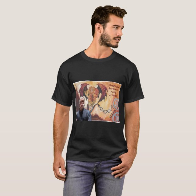 La camiseta oscura básica de los hombres audios de (Anverso completo)