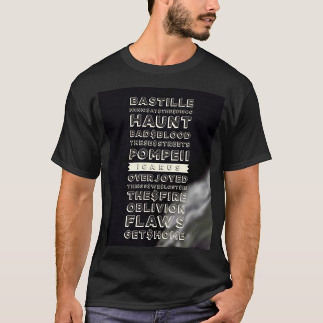 La camiseta oscura básica de los hombres de Ícaro (Anverso)