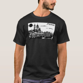 La camiseta oscura básica de los hombres de París