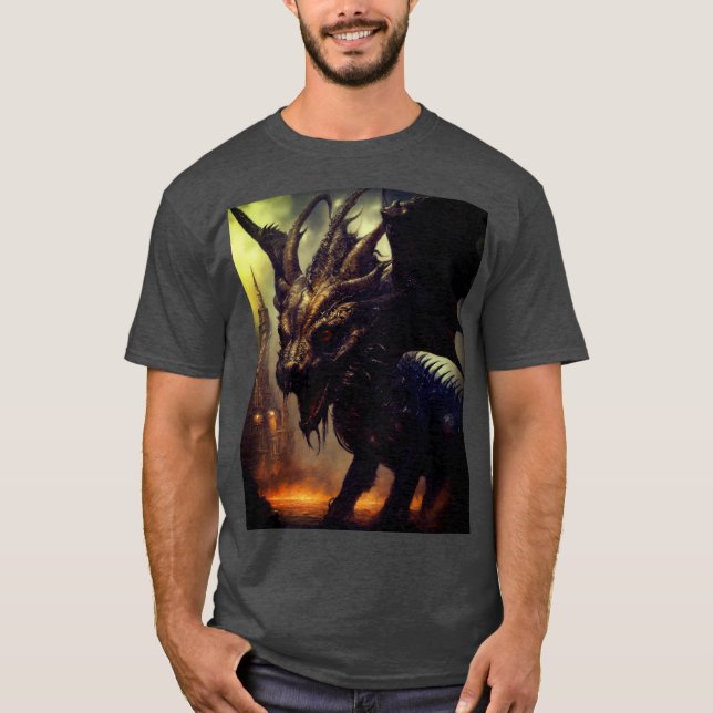 La camiseta oscura básica de moda: Confort se reún (Anverso)